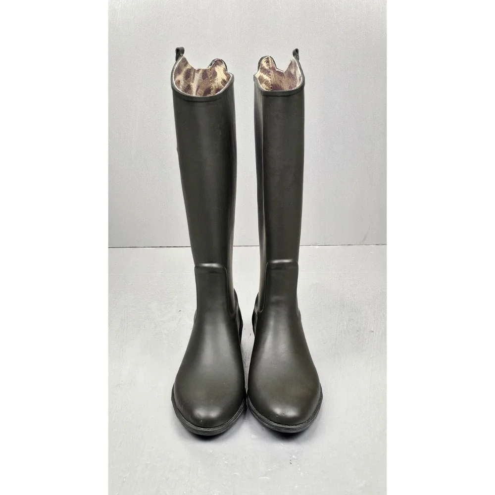 Sam Edelman‎ Ximon Rain Boots Womens 8 Green Rubber Waterproof Tall